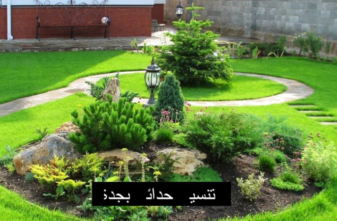 تنسيق حدائق حي العين العزيزية